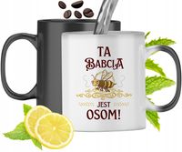 Kubek Magiczny Dla Babci Czarny Zmieniający Kolor Z Nadrukiem Ze Zdjęciem