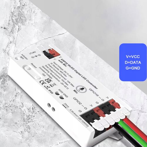 Kontroler WLED RGBIC ESP32 5~24V 15A WiFi Mikrofonem GLEDOPTO na Arena.pl