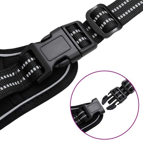 Szelki dla psa z odblaskowymi paskami, regulowane, czarne, S na Arena.pl