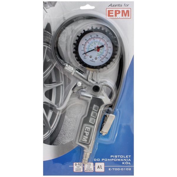 PISTOLET DO POMPOWANIA KÓŁ Z MANOMETREM - E-700-0102 zdjęcie 3