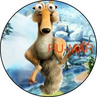 Opłatek na tort Epoka Lodowcowa Maniek Sid Tekst Gratis Gruby