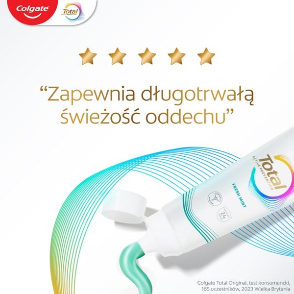 COLGATE TOTAL PASTA DO ZĘBÓW MULTIOCHRONNA Z FLUOREM FRESH MINT 75 ML zdjęcie 7