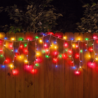 Kurtyna świetlna 300 LED sople multikolor Flash Lampki na choinkę