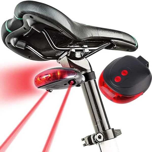 Lampka Rowerowa Laserowa 5 Led Laser zdjęcie 14