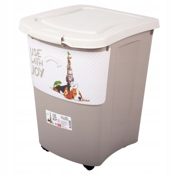 Pojemnik na karmę na kółkach Rotho ARCHIE 38L 18kg zdjęcie 3