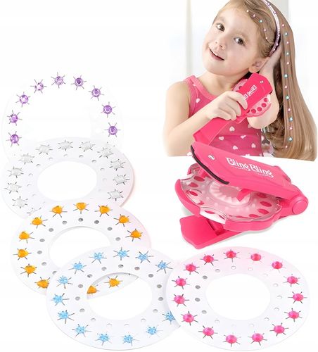 Blinger Maszynka do Ozdabiania Kryształkami Zestaw do Warkoczyków Akcesoria na Arena.pl