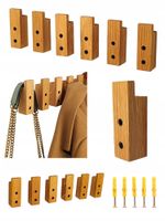 Wieszak na Kurtki Drewniany do Przedpokoju Łazienkowy na ręczniki Dębowy