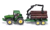 Traktor John Deere z przyczepą leśną, 1:50