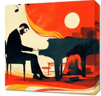 Obraz 50x50cm Pianista