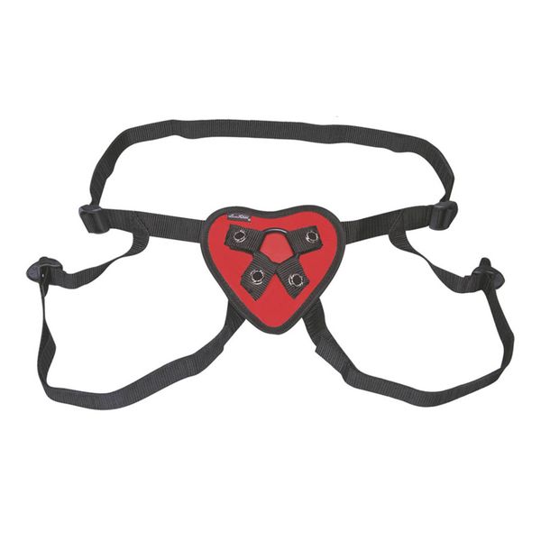 LUX FETISH Red Heart StrapOn Uprząż zdjęcie 2