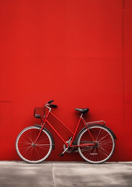 Plakat 59,4x84,1cm Czerwony Rower zdjęcie 1