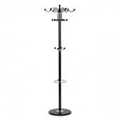 WIESZAK STOJĄCY MODERNHOME METALOWY CZARNY Z PODSTAWĄ KAMIENNĄ