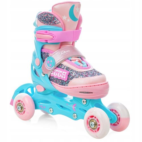 Rolki Wrotki Regulowane 3w1 RAVEN Etta 30-33 Kółka LED na Arena.pl