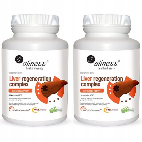 2x Aliness LIVER REGENERATION complex DETOX WĄTROBY 90 kaps zdjęcie 1