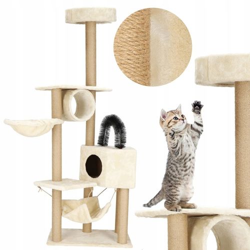 DRAPAK DLA KOTA KOTÓW WYSOKI DUŻY WIEŻA LEGOWISKO DOMEK 7 POZIOMÓW SŁUPEK na Arena.pl