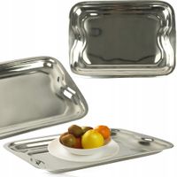 TACA PROSTOKĄTNA DO SERWOWANIA STAL NIERDZEWNA KUCHENNA KELNERSKA 38 CM