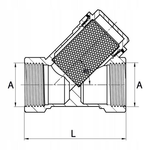 Filtr skośny do wody 1 cala DN 25 mosiężny na Arena.pl