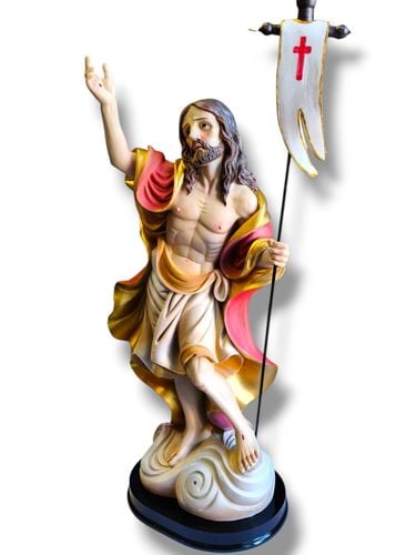 Figura Jezus Zmartwychwstały 46 Cm Chorągiew Paschalna Włoska na Arena.pl