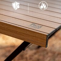 Stół kempingowy TIMBER RIDGE składany regulowany aluminiowy dla 4-6 osób
