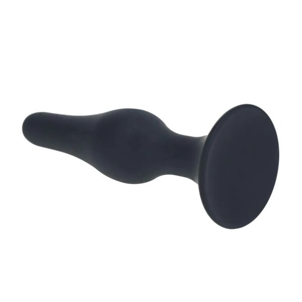 Slim Silicone Anal Plug - L - Black zdjęcie 5