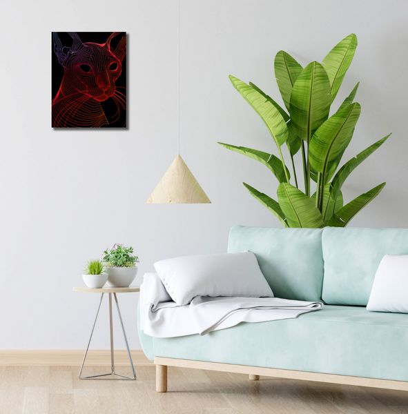 Obraz 30x40cm Cyfrowa Kocica zdjęcie 2