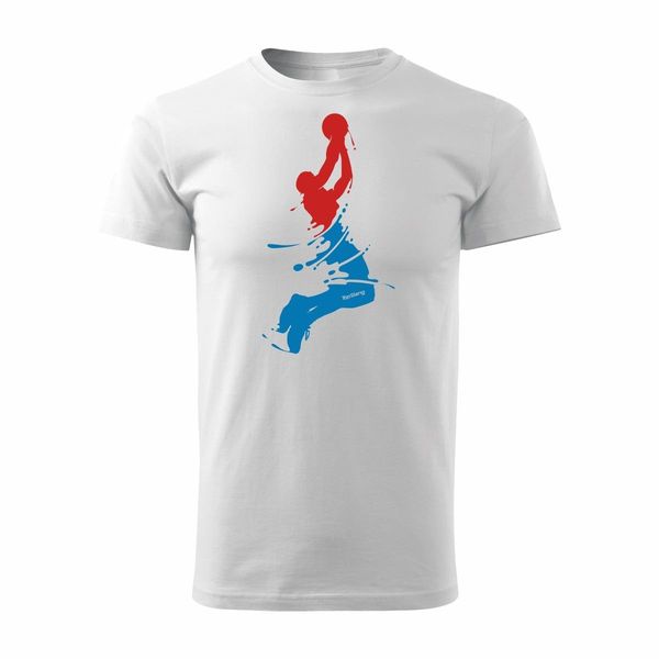 Koszulka do koszykówki basketball koszykówka do kosza męska biała REGULAR S zdjęcie 1