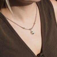 Naszyjnik z zawieszką - Labradoryt i srebro