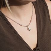 Naszyjnik z zawieszką - Labradoryt i srebro