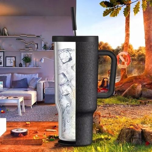 Kubek Termiczny TERMOS Na Kawę Herbatę Do Samochodu Ze Słomką Duży 1,1L 07A na Arena.pl