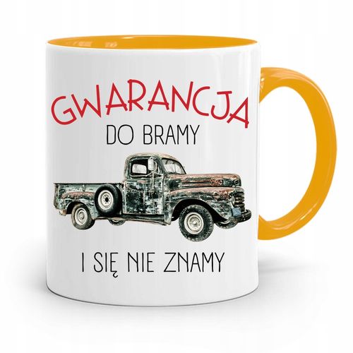 Kubek Żółty Dla Mechanika Do Bramy I Się Nie Znamy Z Nadrukiem Ze Zdjęciem na Arena.pl