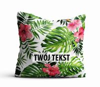 Poduszka Dekoracyjna KWIATY  z Twoim napisem K16