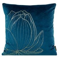 POSZEWKA WELUR VELVET WZÓR 45X45 CM GRANATOWA