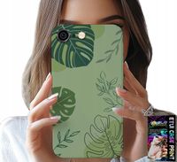 ETUI DO IPHONE ( 6 PLUS ) - ZIELONE LIŚCIE ROŚLINNE WZORY PLECKI