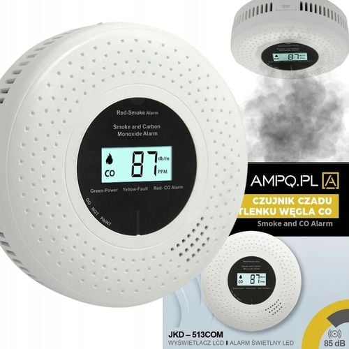 Czujnik detektor czadu i dymu tlenku węgla CO lcd na Arena.pl