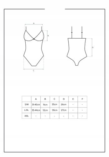 Czarne body 869-TED-1 S/M. Prześwitujące. na Arena.pl