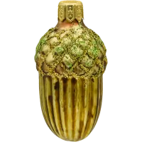 Bombka choinkowa szklana: Żołądź złoty