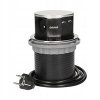 GNIAZDO MEBLOWE 3X250V USB WYSUWANE 1381 INOX