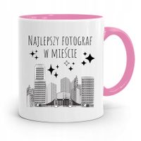 Kubek Różowy Dla Fotografa Najlepszy W Mieście Z Nadrukiem Ze Zdjęciem