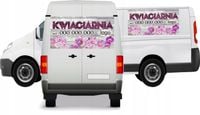 Reklama Naklejka na samochód KWIACIARNIA LOGO