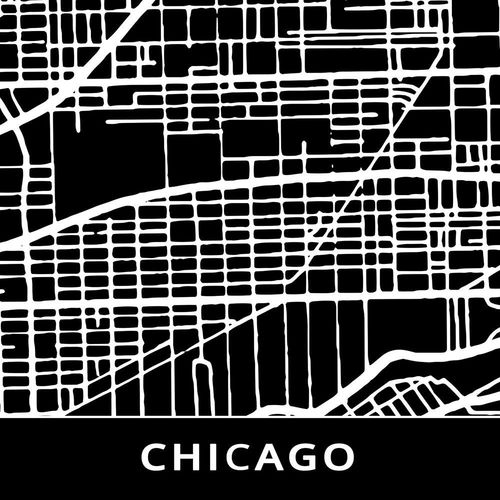 Obraz na płótnie – Canvas, plan miasta Chicago 90x60 na Arena.pl