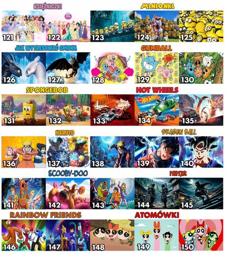 PUZZLE - WZORY Z BAJEK I GIER PREZENT DLA DZIECI 24el + WORECZEK na Arena.pl