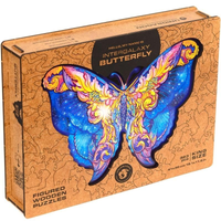 PUZZLE DREWNIANE DLA DOROSŁYCH KOLORY MOTYL