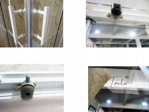 Szklana kabina prysznicowa 90x90 biała LOFT kratka francuska na Arena.pl