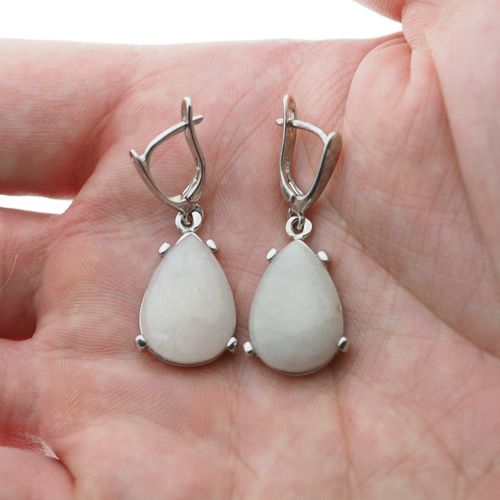 Kolczyki z morganitami w srebrze rodowanym. na Arena.pl