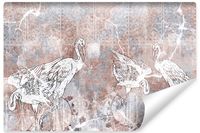 Fototapeta ŻURAWIE Ptaki Abstrakcyjny Marmur Mozaika 270cm x 180cm