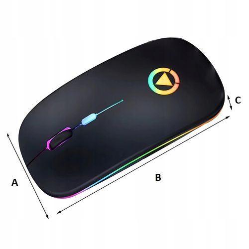 MYSZKA BEZPRZEWODOWA CICHA MYSZ OPTYCZNA DO LAPTOPA PODŚWIETLANA BIAŁA LED na Arena.pl