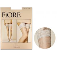 Pończochy samonośne ażurowe kabaretki Risk Linen 3