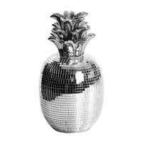 Figurka ceramiczna glamour ananas MIRONA 11X11X16 srebrna