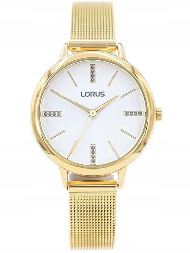 DAMSKI ZEGAREK LORUS RG214QX5 NA BRANSOLECIE MESH Z CYRKONIAMI ZŁOTY na Arena.pl