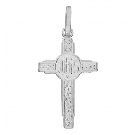 SREBRNY KRZYŻ Z CHRYSTOGRAMEM SREBRO PRÓBY 925 zdjęcie 2